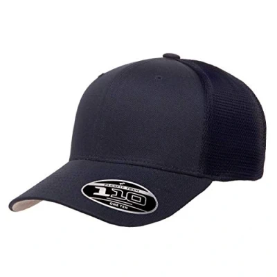 Image of Flexfit Men&#039;s 110 Mesh Trucker Hat, Black, One Size