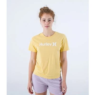 Image of Hurley Women&#039;s O&amp;o Seasonal Tee T Shirt, Eggnog, S