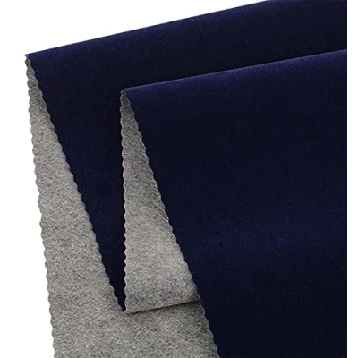Image of Self Adhesive Velvet Flock Contact Paper Liner for Jewelry Drawer Craft Fabric Peel and Stick Black, Soft DIY 17.7&quot; x 117&quot; (Navy Blue)