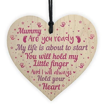 Image of RED OCEAN Mummy To Be Heart New Baby Gift Plaque From Bump Gifts