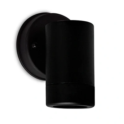 Image of MiniSun Modern IP44 Rated Black Outdoor Garden Down Wall Light Complete with a LED Dusk to Dawn Sensor Bulb [4000K]