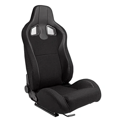 Image of Sport seat &#039;MR&#039; Black Synthetic leather + Pine Fabric Dual side reclinable back rest incl. slides