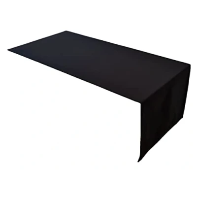 Image of Lemos Home Table Runner Linen Made from 100% Cotton Collection Concept, Choice of Colours and Sizes (Table 45 x 150 cm, Black)