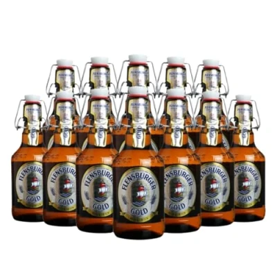 Image of Flensburger Gold German Lager 330ml Bottles 4.8% ABV (12 Pack)