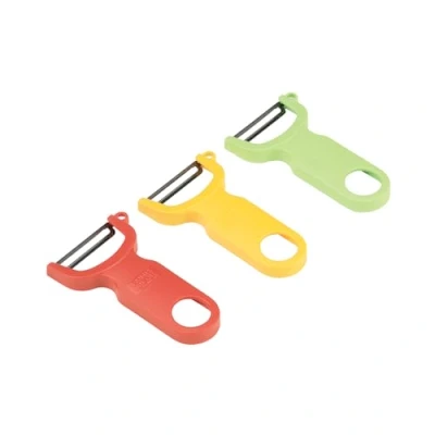 Image of Kuhn Rikon Potato Peelers (set of 3) with Steel Blade. Vegetable Peeler. Veg for Kitchen. Light Speed Apple Peeler 3 Year Kitchen Accessories Guarantee