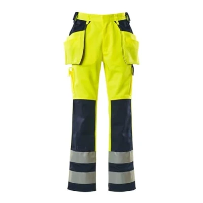 Image of Mascot 09131 470 171 Almas Safe Compete Class 2 Trouser with Holster Pockets, Size 90C44, Hi Vis Yellow/Navy