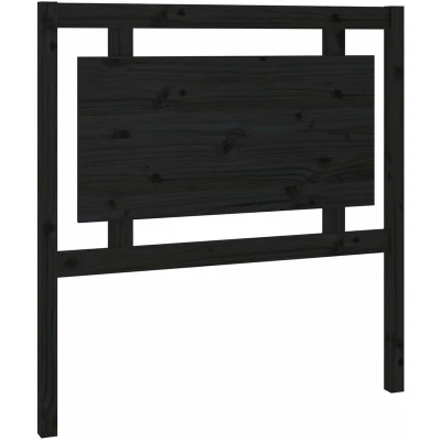 Image of vidaXL Bed Headboard Black 95.5x4x100 cm Solid Wood Pine