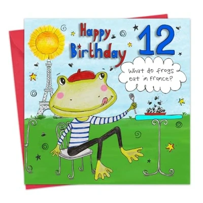 Image of Twizler 12th Birthday Card Funny Joke Childrens Age 12 for Boys or Girls Kids Happy Twelve