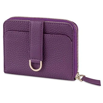 Image of Vaultskin BELGRAVIA Womens Small Luxury Leather Wallet for Ladies Mini Purse Cash and Cards (Spanish Violet)