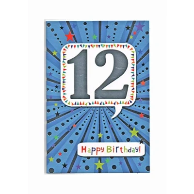 Image of Birthday Card for Twelve (12) Year Old Boy BGG139A