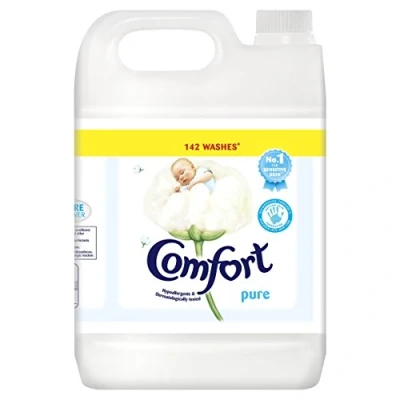 Image of Comfort Pure Hypoallergenic And Dermatologically Tested Ultra Concentrated Fabric Conditioner Liquid, Gentle Kind To Sensitive Skin For Family Babies, 100% Recycled Plastic (142 Washes)