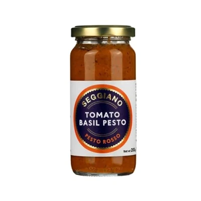 Image of Seggiano Tomato Pesto 200g Vegan, GMO Free, Gluten Wheat Raw, Vegetarian And Suitable for Coeliacs Product of Sicily Great on Pasta