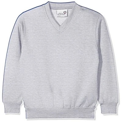 Image of AWDis Academy Kids V Neck Sweatshirt Unisex Grey 34