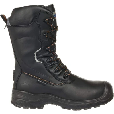 Image of Portwest Compositelite Traction 10 inch (25cm) Safety Boot S3 HRO CI WR, Size: 48, Colour: Black, FD01BKR48