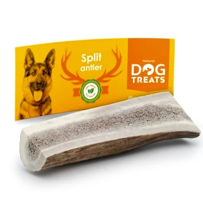 Image of Natural Dog Treats Deer Split Antler for Dogs Medium Antlers 100% Premium Lasting Chew Size (76 100 g) Christmas