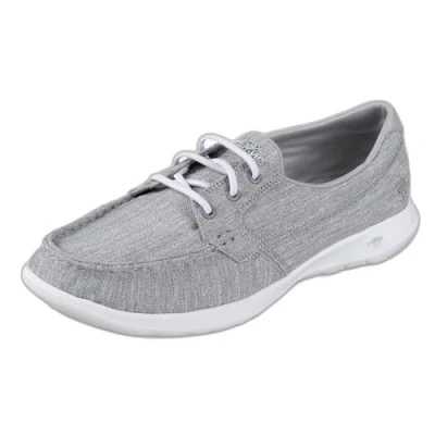 Image of Skechers Women&#039;s Go Walk Lite 15433 Boat Shoe,Grey,3 UK(36 EU)