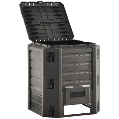 Image of vidaXL Garden Composter Black 380 L