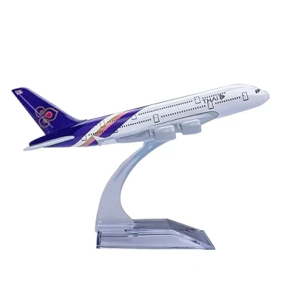 Image of Bswath Model Plane 1:400 Scale Thailand Airways 380 Airplane Diecast Airplanes Metal for Gift