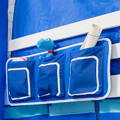 Image of Noa and Nani Bed Tidy/Pocket Organiser for Midsleeper Cabin Bunk NW (Blue)
