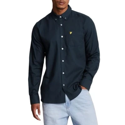 Image of Lyle &amp; Scott Plain Shirt, Men&#039;s, Size: Large, Dark navy
