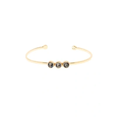 Image of Karen Millen Crystal Dot Cuff Bracelet For Women (Gold/Black Crystal)