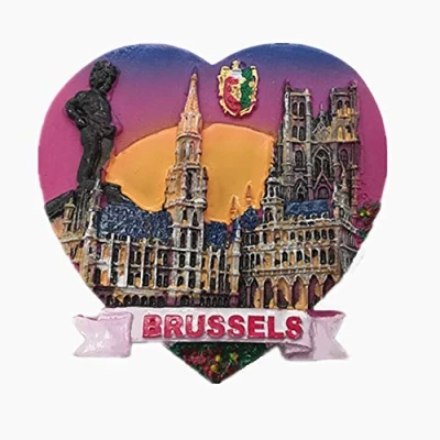 Image of 3D Brussels Belgium Souvenir fridge magnet,Home &amp; kitchen decoration refrigerator magnet sticker