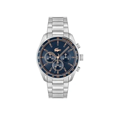 Image of Lacoste Chronograph Quartz Watch for Men BOSTON Collection with Silver Stainless Steel Bracelet 2011380