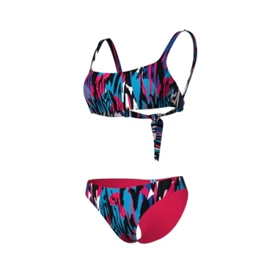 Image of Arena Womens Water Prints Bralette Bikini, Women&#039;s, Size: Large, Sea floor