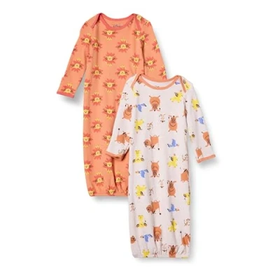 Image of Amazon Essentials Disney Marvel Star Wars Baby Boys&#039; Sleeper Gowns, Pack of 2, Lion King Play Eat Roar, 6 Months