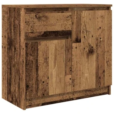 Image of vidaXL Sideboard with Drawer Modern Old Wood 71x35x65 cm, Engineered Storage Cabinet for Living/Dining Room