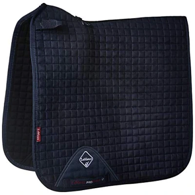 Image of LeMieux Dressage Suede Square Saddle Pad Pads for Horses Equestrian Riding Equipment and Accessories (Navy Small/Medium)