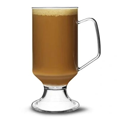 Image of Elite Polycarbonate Coffee Cups 8oz / 230ml Set of 6 Reusable Plastic Cup with Handle