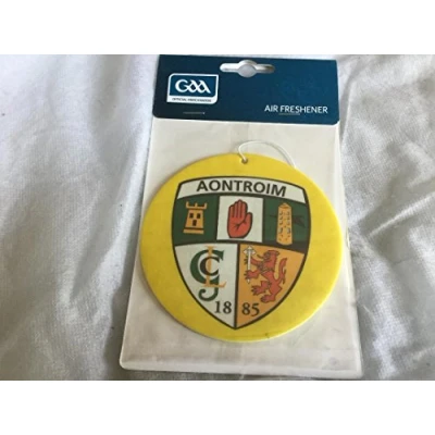 Image of ANTRIM Official GAA IRELAND County round crest air freshener very rare limited stock