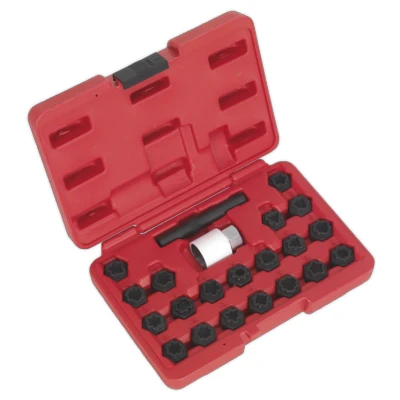 Image of Sealey Locking Wheel Nut Key Set 22pc Audi