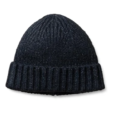Image of Amazon Essentials Unisex Adults&#039; Fisherman Ribbed Beanie, Navy, One Size