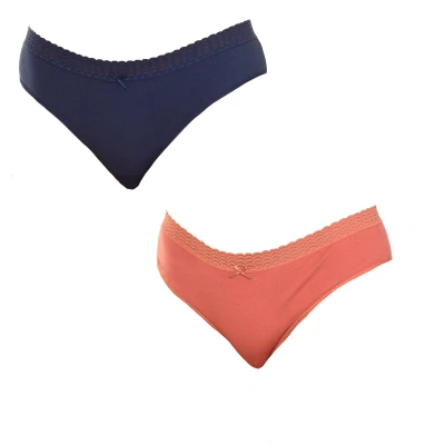 Image of Dim Womens Pack 2 Hipster panties with matching interior lining D09AK women Multicolour Size Large
