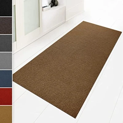 Image of Hong Kong Dirt Trapper Mat, Entrance Mat Runner, Absorbent Floor for Entrance, Hallway Door Non slip Dust Control Colour Resistant (80 x 100 cm, Natural)