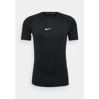 Image of NIKE FB7932 010 M NP DF Tight TOP SS Sweatshirt Men&#039;s Black/White Size S