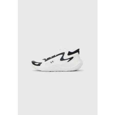 Image of Under Armour Unisex Jet 25, Durable and Comfortable Basketball Shoes with Rubber Outsole, Trainers Cushioned Micro G® Midsole,White / Black Black,14