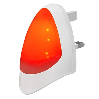 Image of Red Automatic LED Night Light Plug in &amp; Energy Saving Dusk 2 Dawn Sensitive