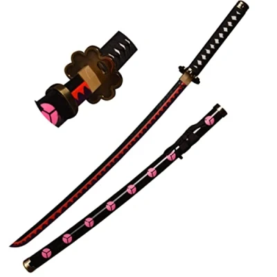 Image of KOGUMA One Piece Roronoa Zoro Cosplay Wooden Swords Replica Props 100cm (Flower)