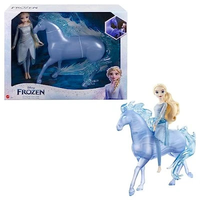 Image of Mattel Disney Frozen Toys, Dessert Playset with Elsa Doll, Olaf Figure, 2 Colors Dough and 10+ Play Pieces, Inspired by Movies, HMJ48