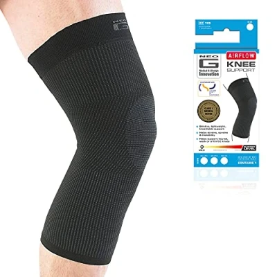 Image of Neo G Knee Support for Running, Sports, Daily Wear Bandage Sprains, Strains, Joint pain, Weak Muscles Multi Zone Compression Sleeve Airflow L Black