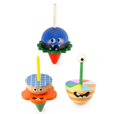 Image of Dizzy Monster Wooden Spinning Top Single Mini Gift Cracker Filler