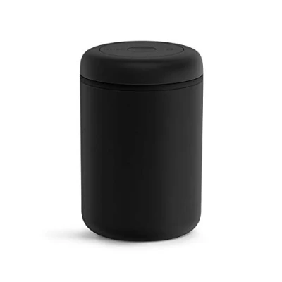 Image of Fellow Atmos Vacuum Canister for Coffee &amp; Food Storage Airtight Sealed Container, Matte Black, Large Bean Storage, 1.2 Litre Jar