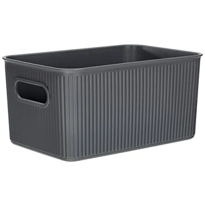 Image of Tatay Storage Box Baobab, 5L Capacity, Polypropylene, BPA free, Anthracite Grey. Measures 18.1 x 27.2 13 cm