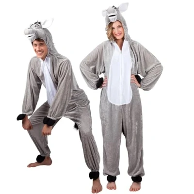 Image of Boland 10103402 Donkey Plush Jumpsuit 1,80m, Grey, max 1,80 m