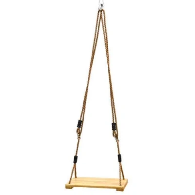 Image of LittleTom Swing for Children 38x20cm Simple Rustic with Rectangular Wooden Board