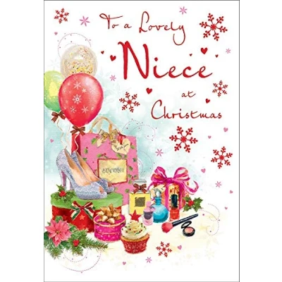 Image of Piccadilly Greetings Traditional Christmas Card Niece 9 x 6 inches Regal Publishing C85327