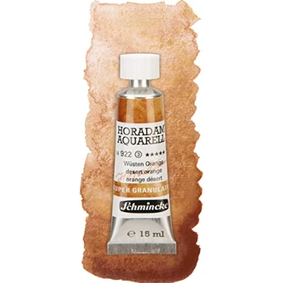 Image of Schmincke HORADAM® AQUARELL, super Granulation, 14 922 006 Desert Orange, 15 ml tube, very strong granulating colors, finest, watercolors